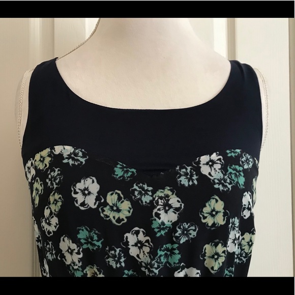 đź’™Cute Navy Blue w/ Flower Print Dress - Picture 2 of 8